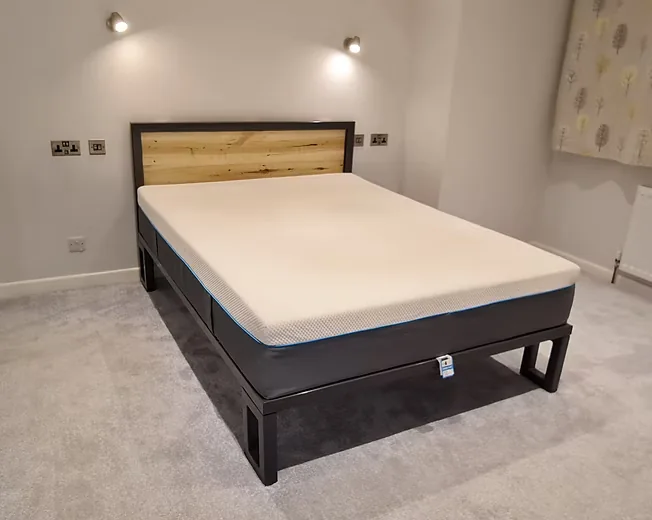 Bespoke metal bed frame manufactured by Simms Fabrication